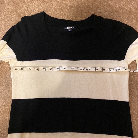 GAP Black and White Stripe Sweater Dress - Picture 5 of 7